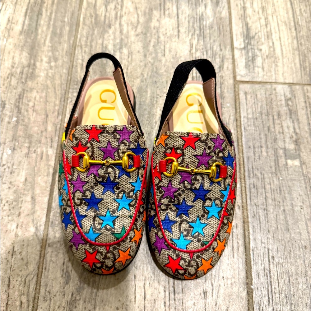 Toddler Gucci Princetown mules in great condition. Worn twice.  Size 24 EU